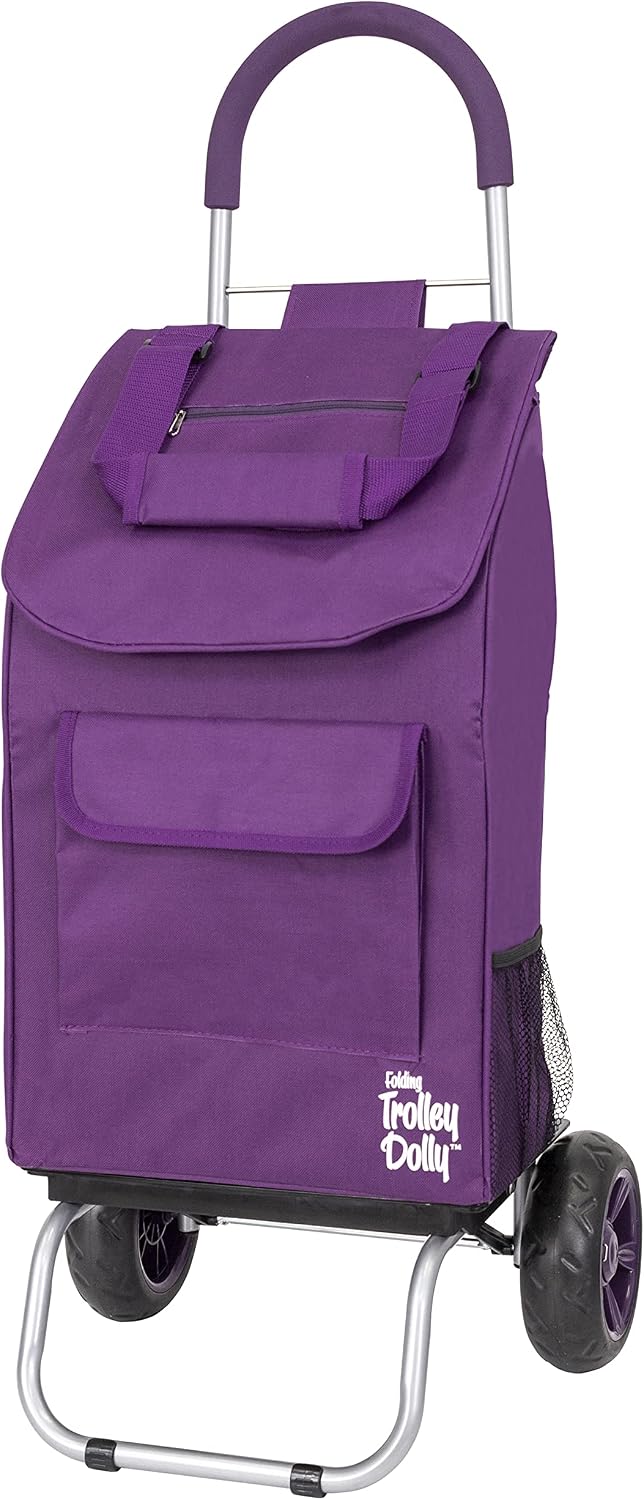 dbest products Trolley Dolly Purple Foldable Shopping cart for Groceries with...