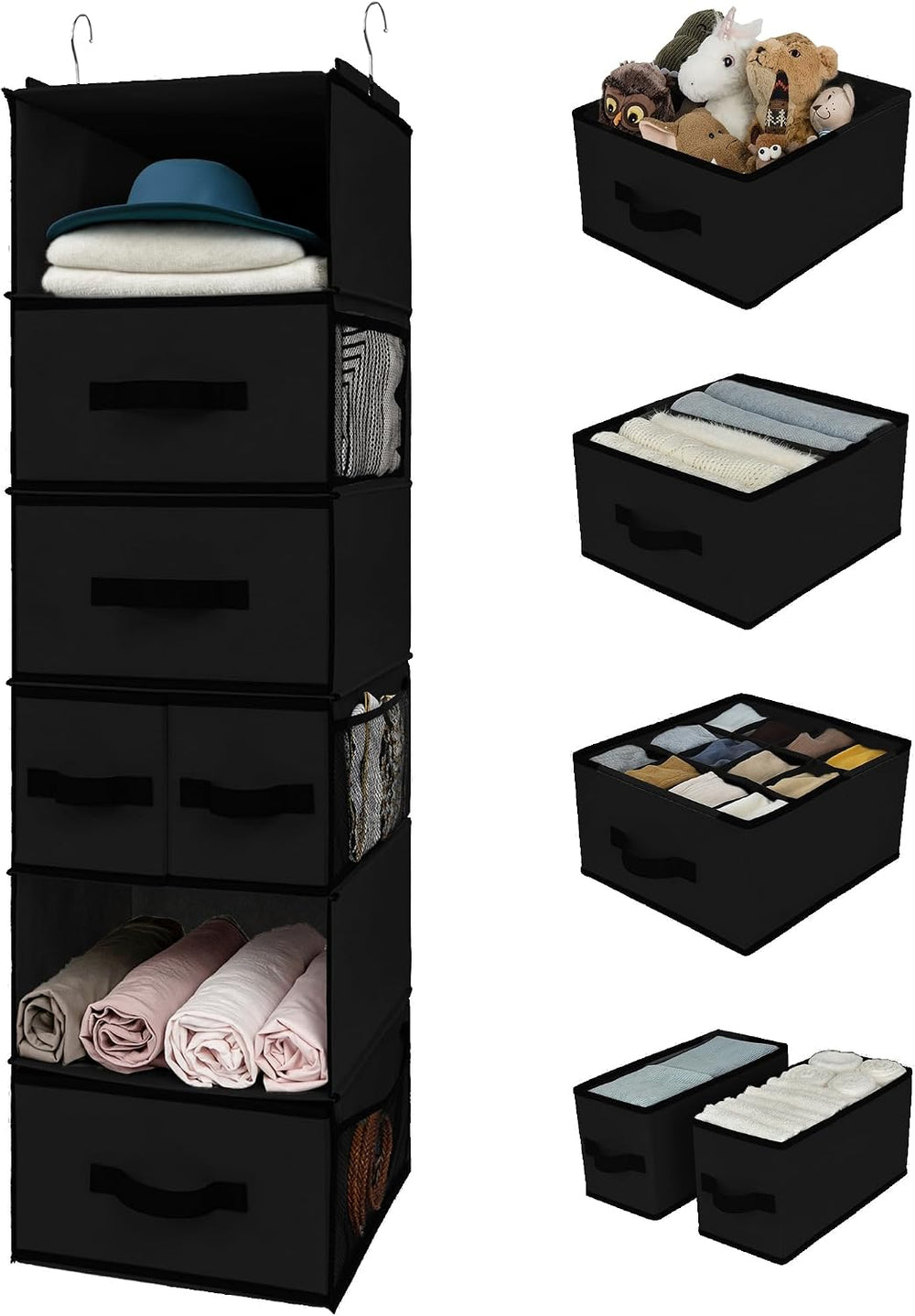 GRANNY SAYS Hanging Closet Organizer, 5 Drawers, 6 Shelves, 6 Pockets