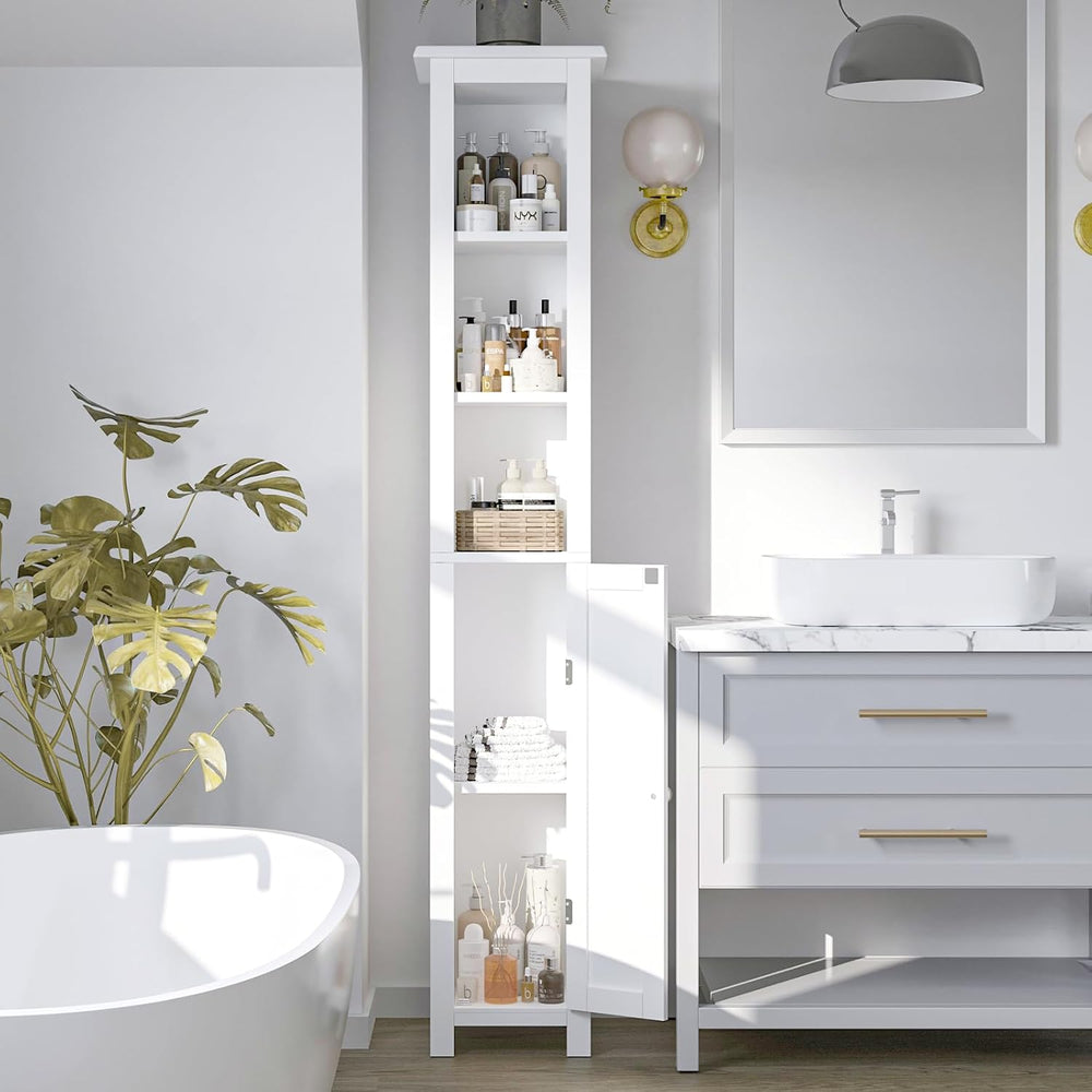 11.81'' Wide Narrow Bathroom Storage Cabinet-Slim Tall Bathroom Stora...