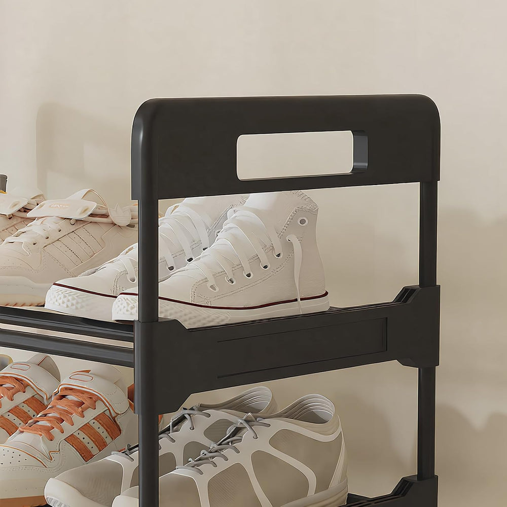 Long Storage Shoe Rack Organizer Cabinet Sturdy Shoe Shelf with Wheels Free S...