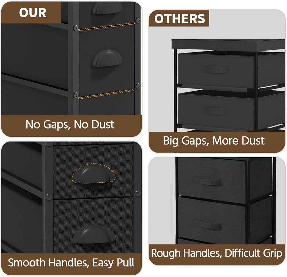 LASZOLA Narrow Cabinet Slim Storage Cart for Bathroom Small Space, Black