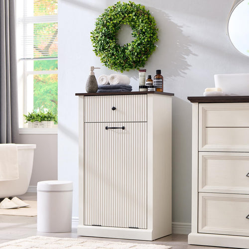 ifbuy tilt out laundry hamper cabinet, modern trash, main product view