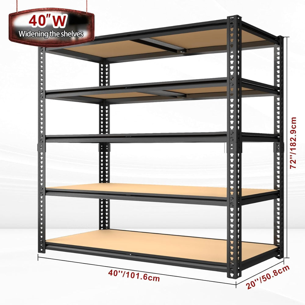 Garage Racks for Storage，5-Tier Adjustable Garage Shelving Storage Shelves,24...