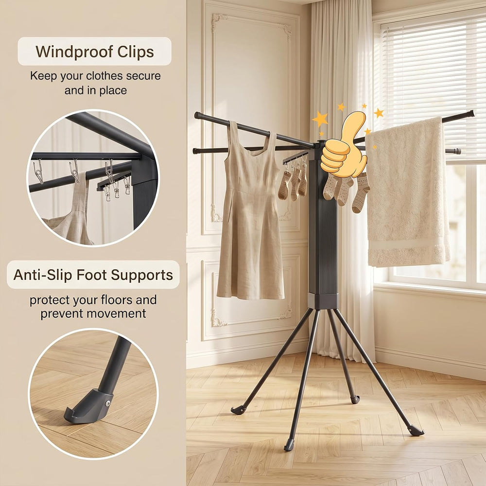 Laundry Drying Rack Collapsible, Foldable Clothes Drying Rack