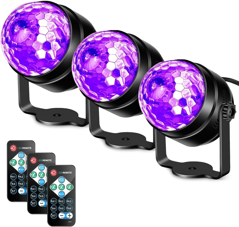 Litake UV Black Light for Glow Party, Sound Activated Party Light with Remote...