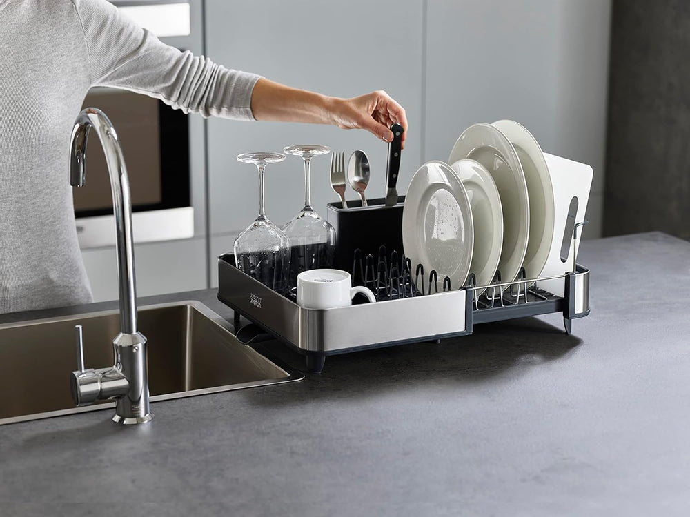 Joseph Joseph Extendable Dish Drying Rack with Dual Parts - Stainless Steel, ...