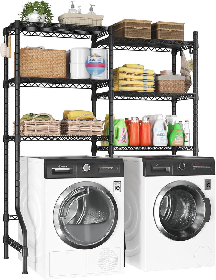 ULIFHOME U15 Over Washer and Dryer Storage Shelves, Laundry Room Metal Rack