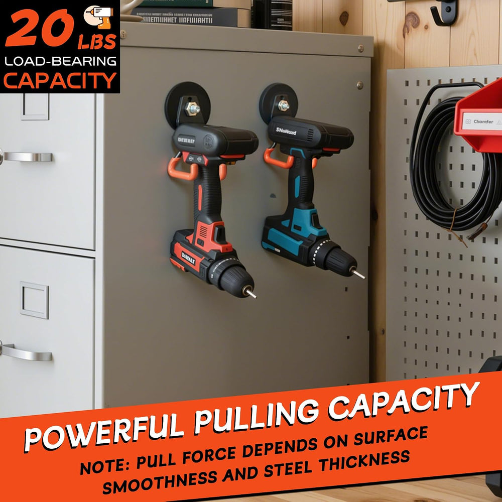 Pro-Mag Upgraded Heavy Duty Magnetic Garage Hooks,4 Pack Strong Large Magnet ...