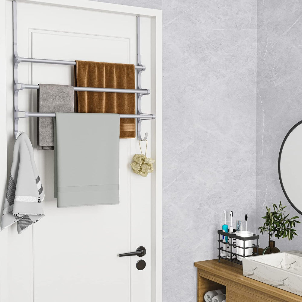 CANYAVE Over The Door Towel Rack, Over Door Towel Rack for Bathroom Door, Tri...