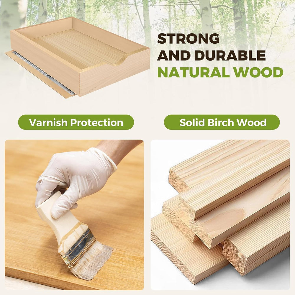 Pull Out Drawers for Cabinet Wood 21.5" Wx23 D Slide Out Organizer