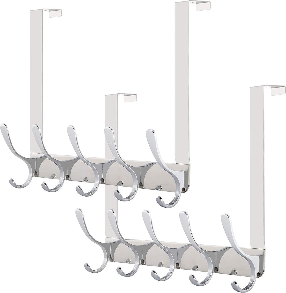 WEBI Over The Door Hook 5 Coat Hooks,Over The Door Towel Rack,Door Hanger Ove...