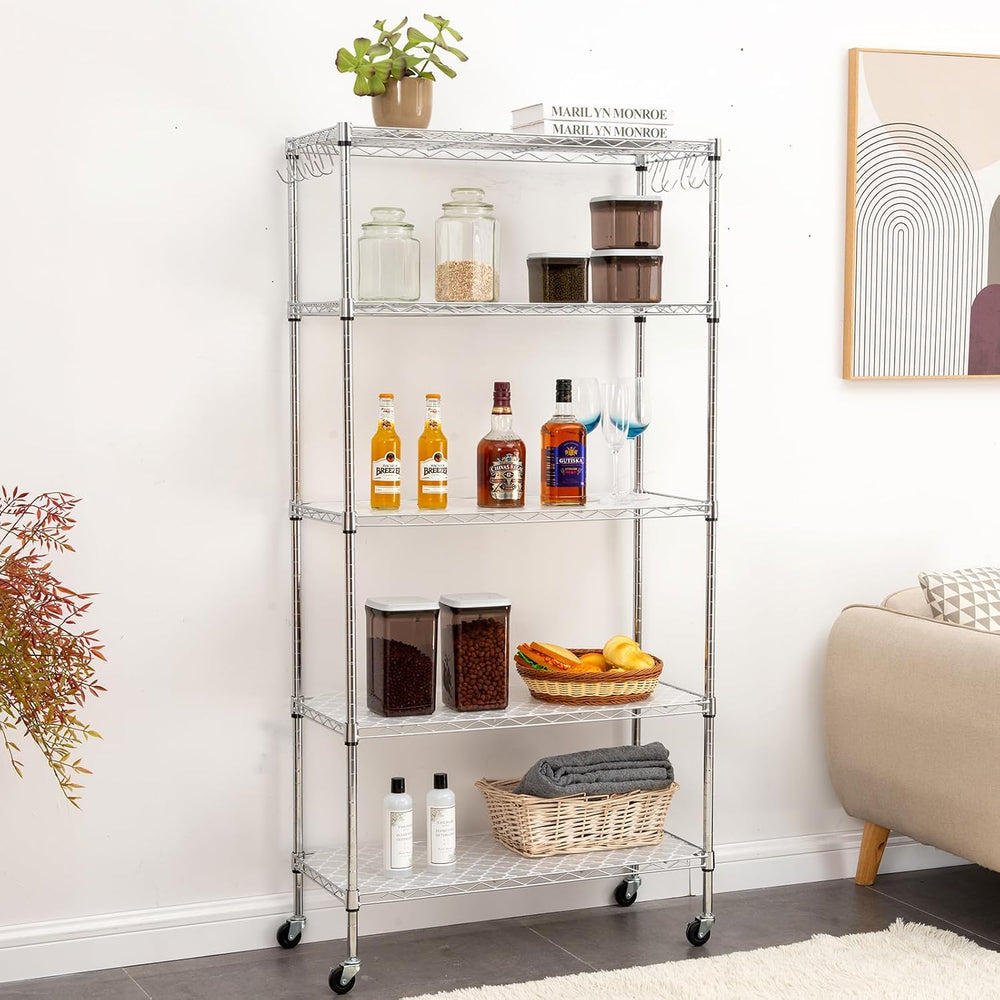 Poofzy Wire Shelf Liner 24" x 48", Set of 4 Clear