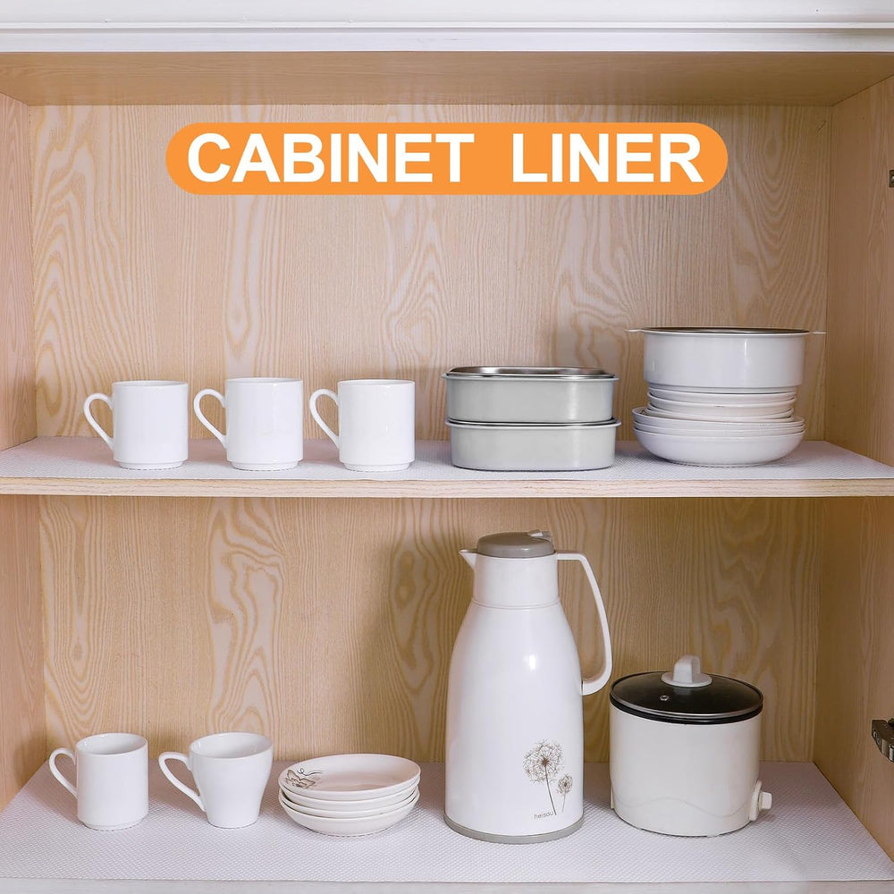 FLPMIX Shelf Liners for Kitchen Cabinets: 23" Wide Easy Cut Under Sink Mats