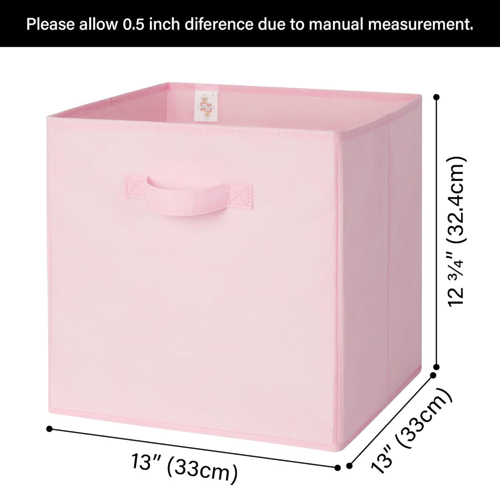 GRANNY SAYS 13x13 Cube Storage, Pink Storage Cube Organizer Bins, 6-Pack