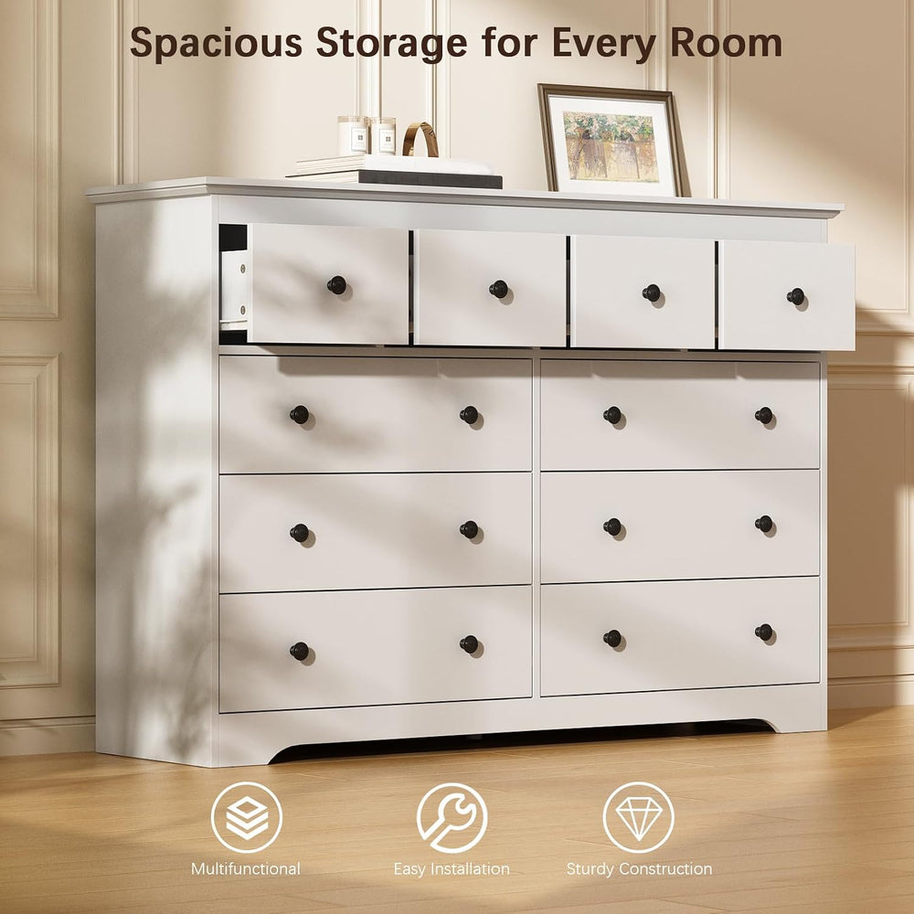 LYNSOM Modern 10 Drawer Dresser, 55.1" Wide Dressers & Chests of Dra...