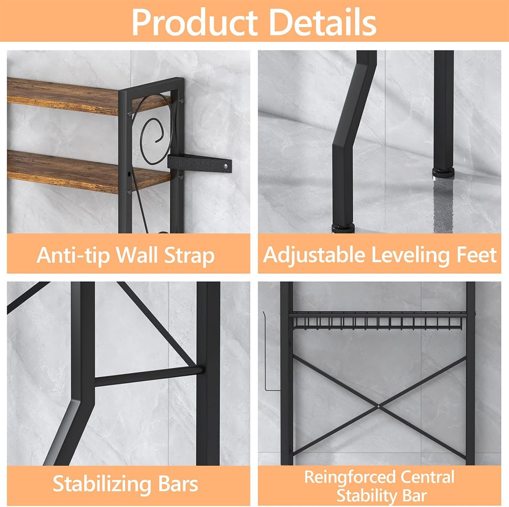 Aduanbang 4 Tier Over The Toilet Storage Rack, Bathroom Organizer Shelf with ...