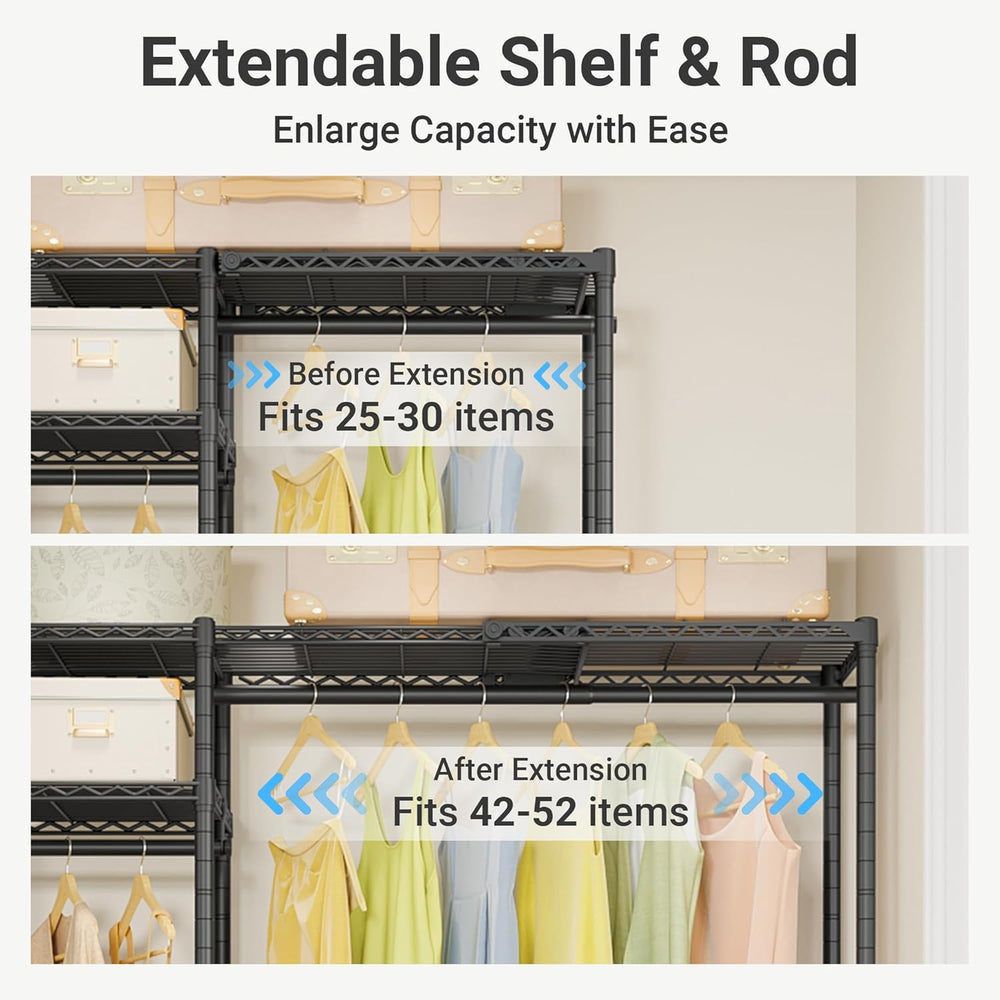 VIPEK X20 Expandable Metal Clothing Rack Adjustable from 3'3" to 4&#...