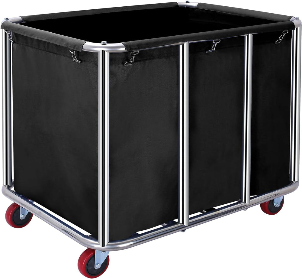 Commercial Laundry Cart with Wheels,Industrial Laundry Cart 400L