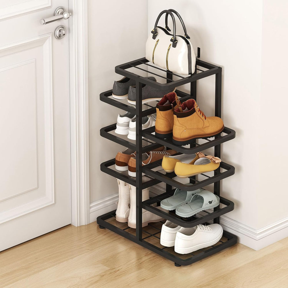 5-Tier Shoe Rack for Entryway,Metal Shoe Organizer, Large Capacity Shoe Stora...