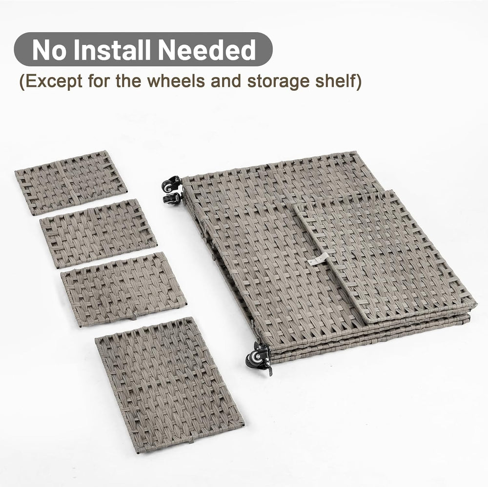 Laundry Hamper with Wheels, 42.3 Gal.(160 L) Laundry Sorter with Shelves, Rat...