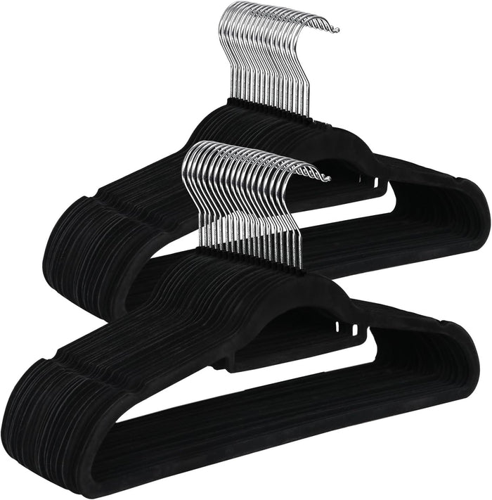 ZENY Velvet Hangers 100 Pack for Suits,Coats, Dress, Non Slip Clothes Hangers, with 360 Degree Swivel Hooks, Space Saving, Durable