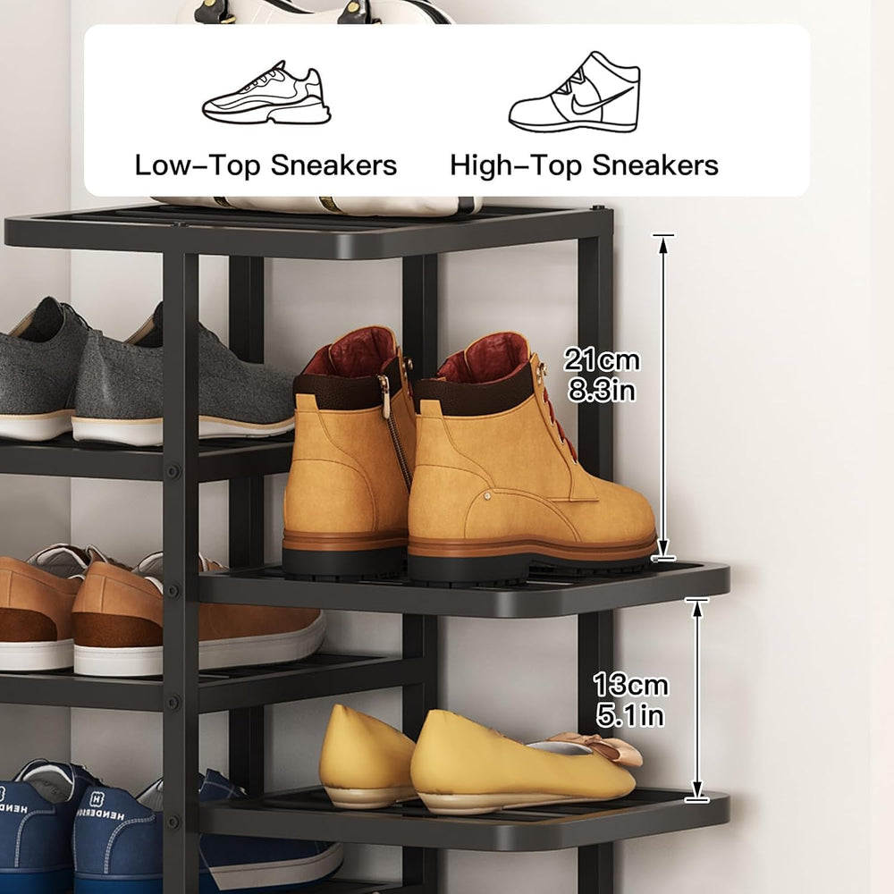 5-Tier Shoe Rack for Entryway,Metal Shoe Organizer, Large Capacity Shoe Stora...