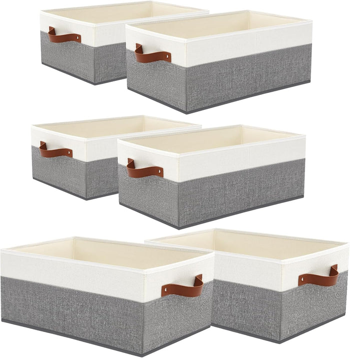 6 Pack Closet Storage Bins, Storage Baskets