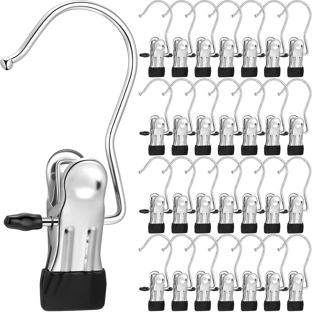 Yinder 150 Pcs Boot Hanger Clips Laundry Hooks Stainless Steel Hooks,Black