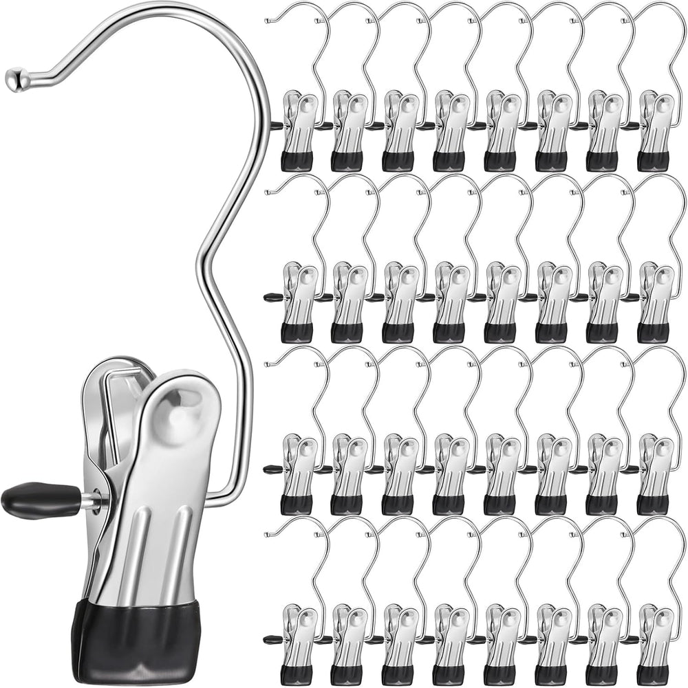 Yinder 250 Pcs Boot Hanger Clips Stainless Steel Hooks,Black