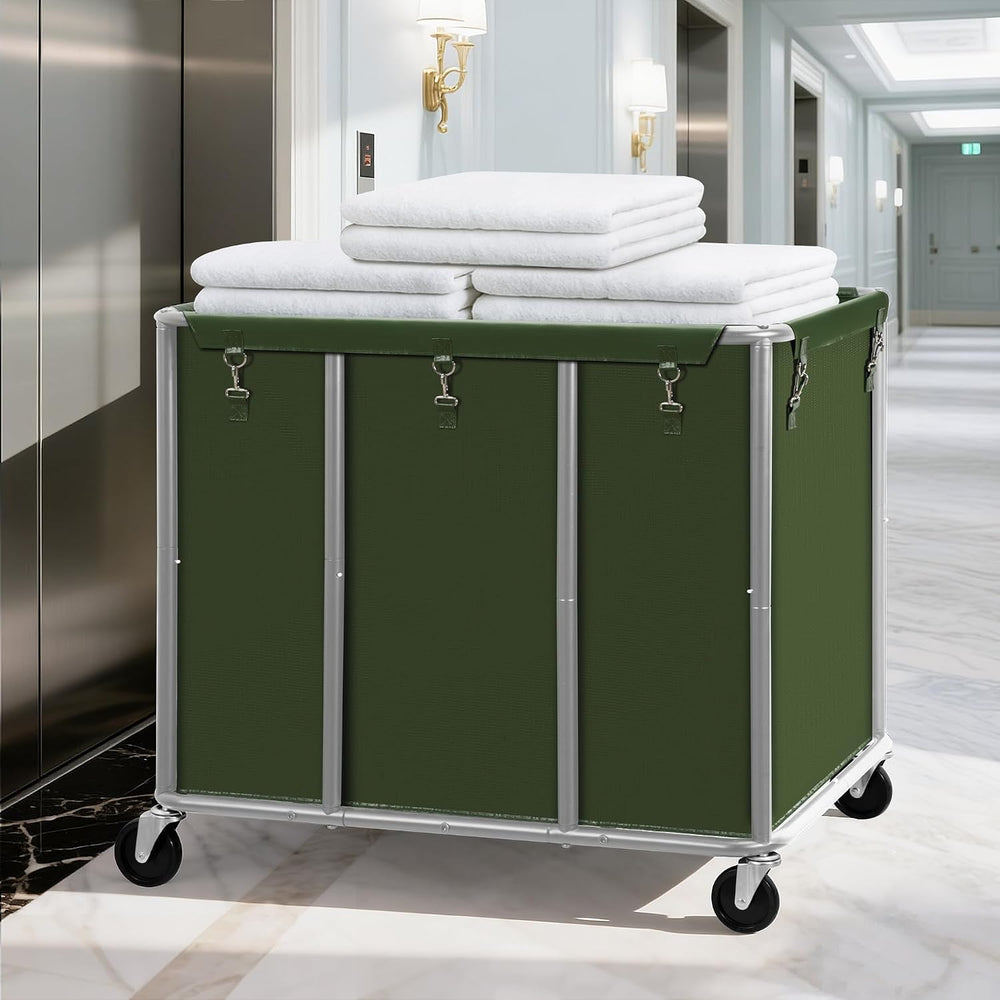STO STO Commercial Laundry Cart with Lockable Wheels, Large 420L Industrial R...