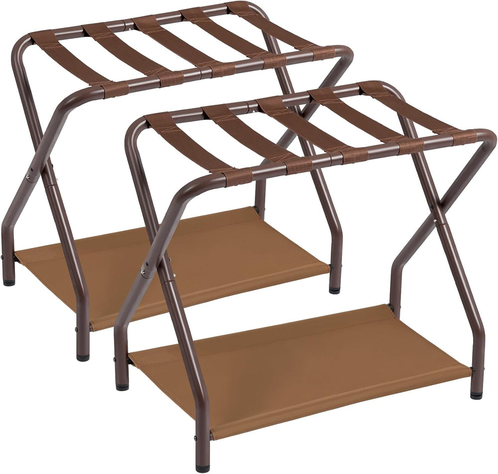 AMHANCIBLE Luggage Rack, Set of 2, Foldable Suitcase Stands for Guest Room