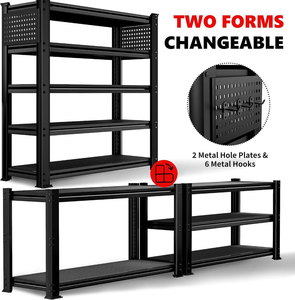 SILVEL 72.2''H Garage Shelving Heavy Duty 5-Tier Adjustable Storage S...
