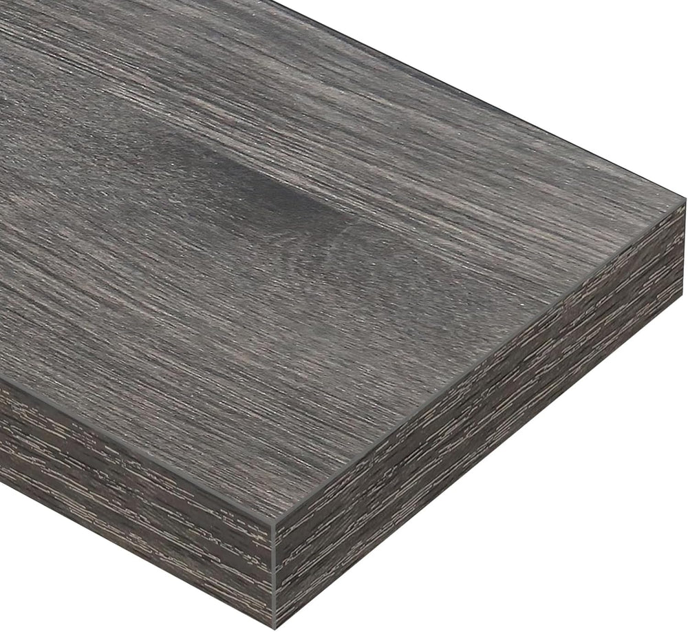 QEEIG Floating Shelves for Wall Small Shelf (Grey, Set of 4, 15.7" x 6.7...
