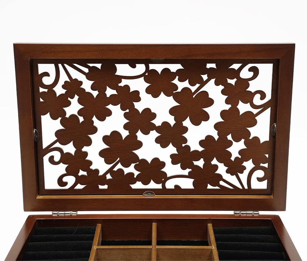 Jewelry Box for Women, 6-Tier large Wooden Jewelry organizer Vintage 5 Drawer...