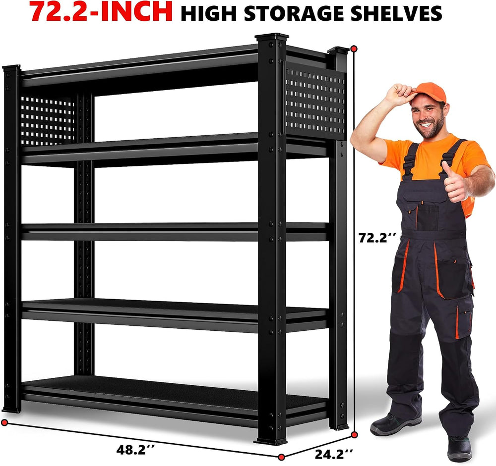 SILVEL 72.2''H Garage Shelving Heavy Duty 5-Tier Adjustable Storage S...