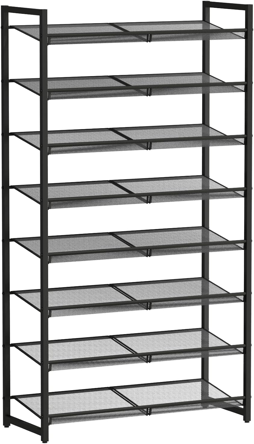 Shoe Rack, 8-Tier Metal Shoe Organizer, Tall Shoe Rack for Closet,entryway,Ga...