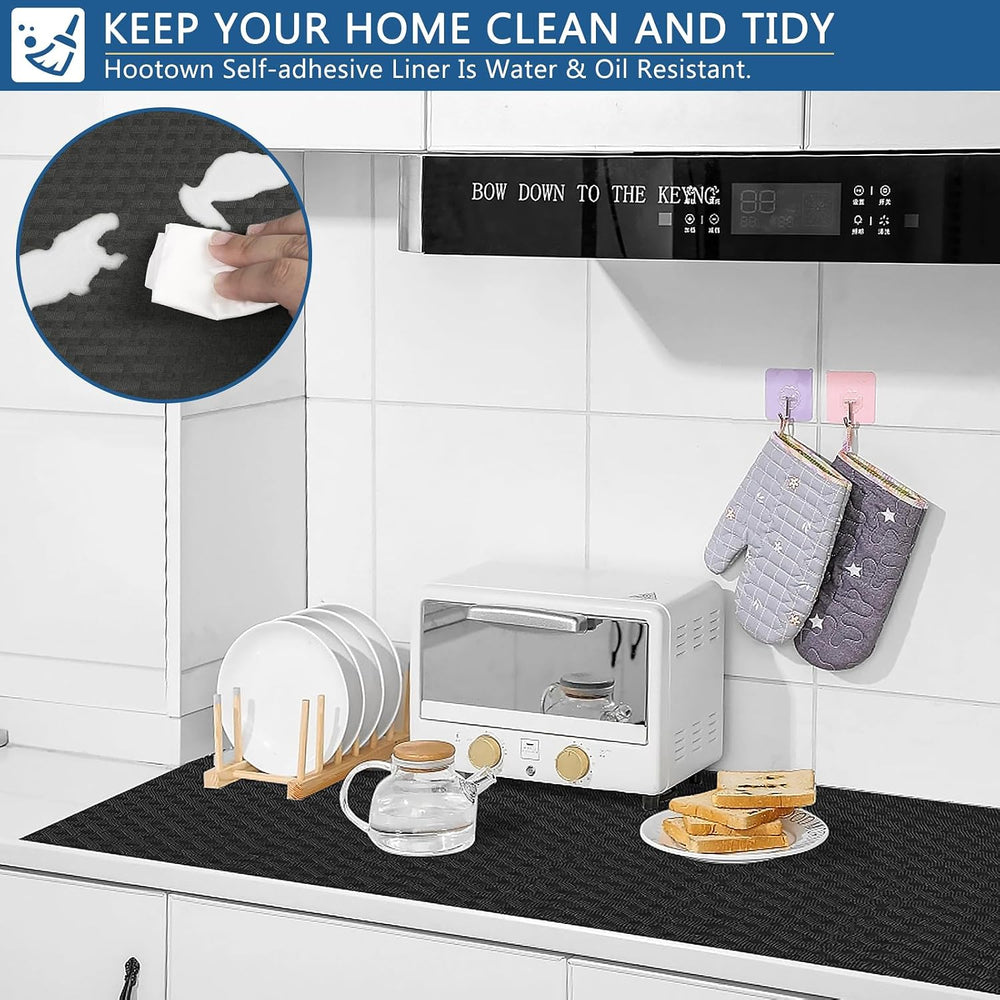 Self Adhesive Shelf Liner, 17.5"W x 393.7"L Contact Paper for Cabin...