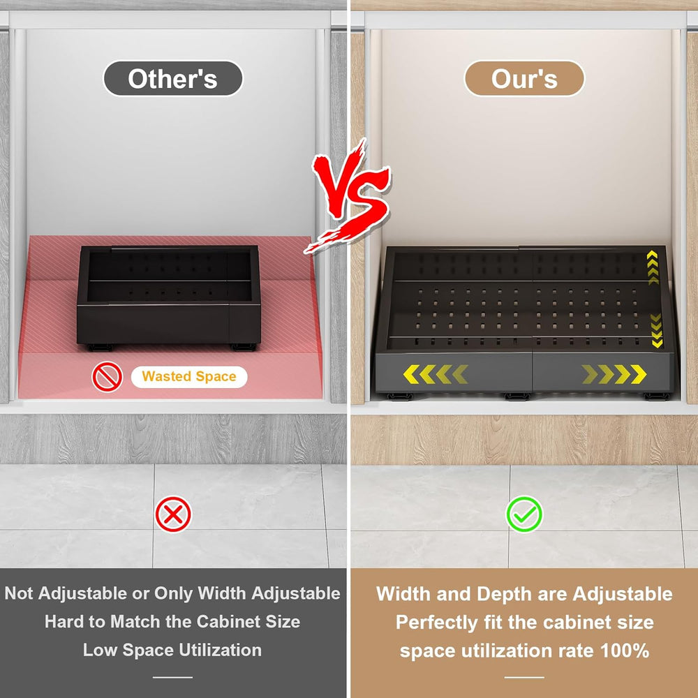 Fokyfok Pull out Cabinet Organizer,14"-21"W,17"-24"D,Expa...