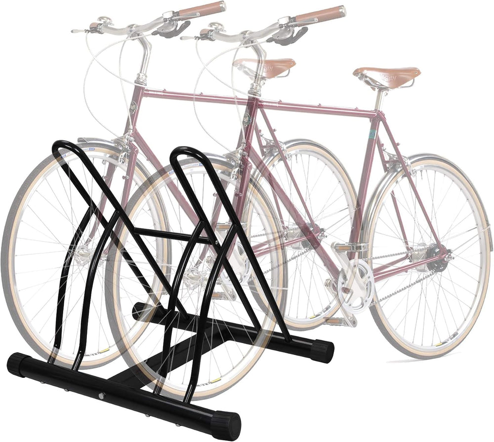 F2C 2-Bike Rack Bicycle Floor Stand Two Bike Parking Garage Storage Rack for ...