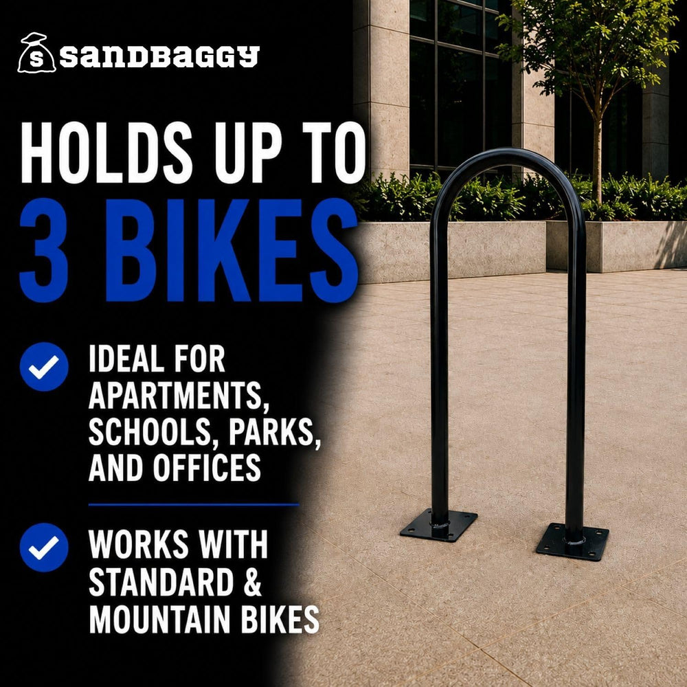 Sandbaggy In Ground Bike Rack | U Shaped, Commercial, Outdoor, 1 Loop, Steel ...