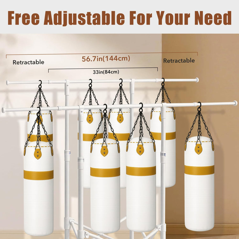 Clothes Rack, Rolling Clothes Drying Rack for Hanging Clothes Portable Foldab...