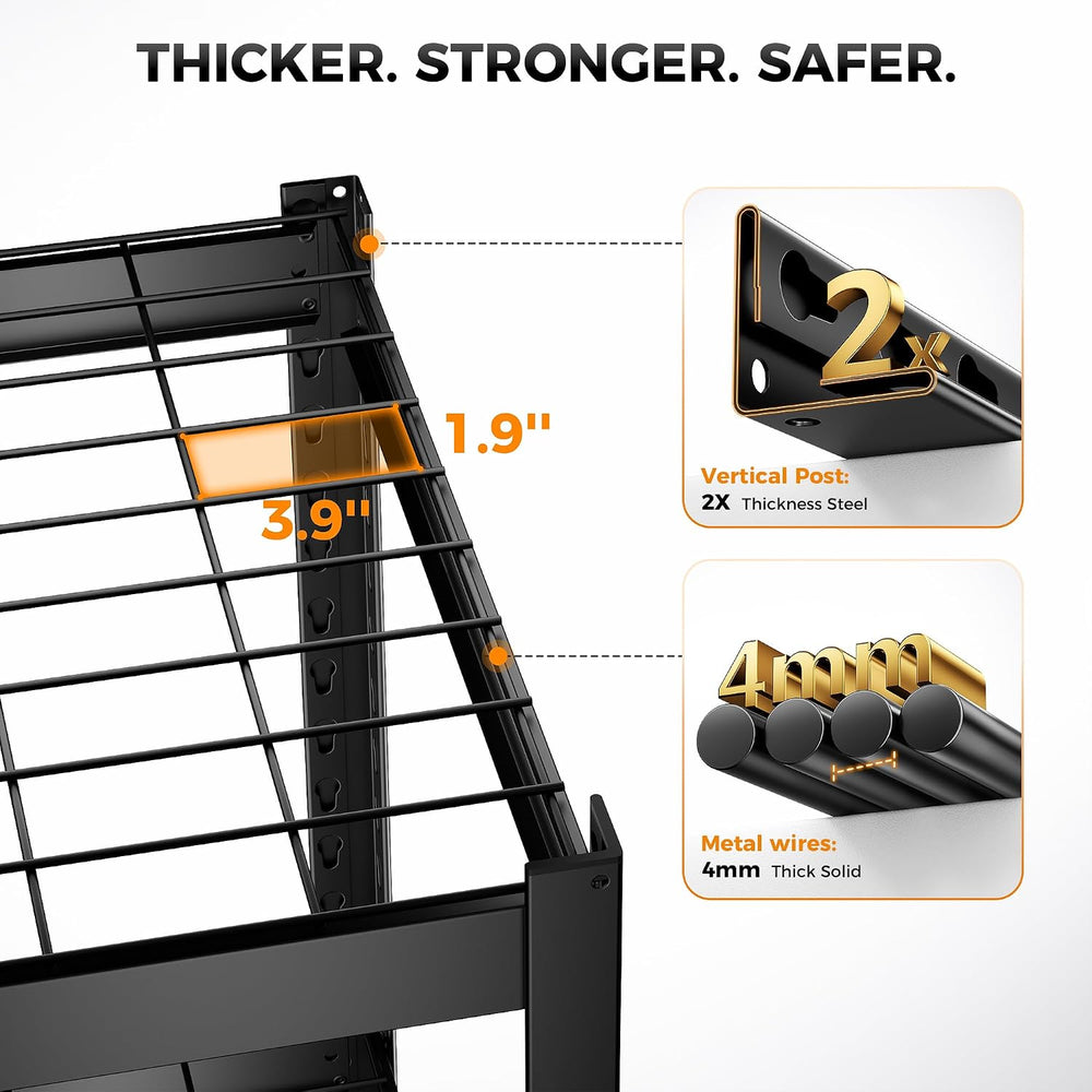 CAMMOO 3500LBS Storage Shelves, 5 Tier Wire Shelf 36"W x 16"D x 72&...
