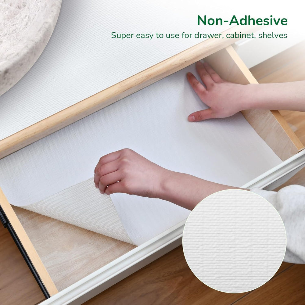 Practical White Shelf Liners for Kitchen Cabinets Non-Slip 18" x30FT