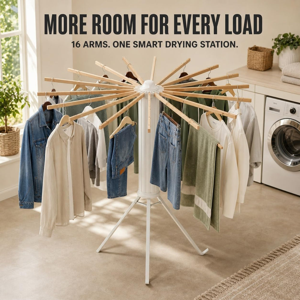 Clothes Drying Rack Foldable, Portable Laundry Drying Rack for Clothes with 1...