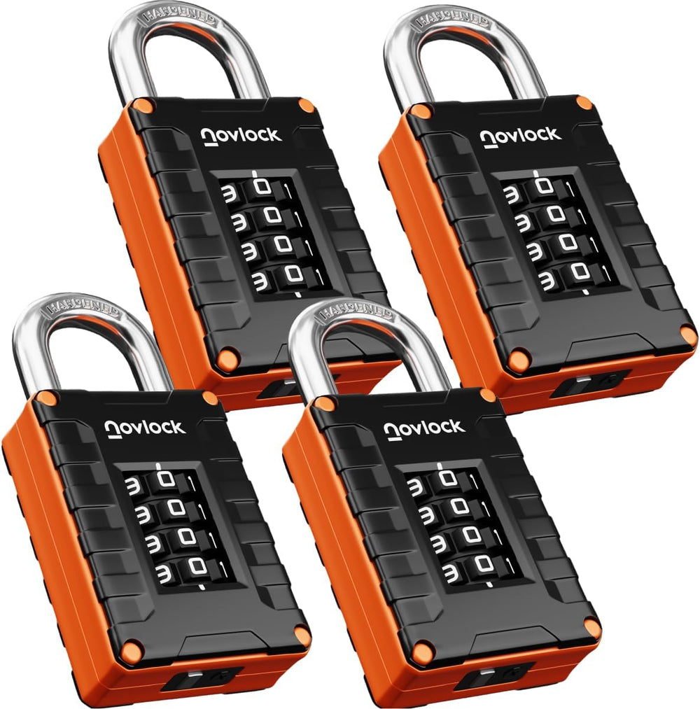 Gym Locker Lock, Indoor & Outdoor 4-Digit Combination Padlock