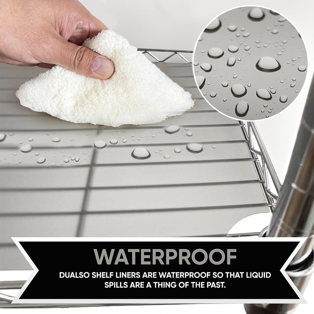 DUALSO Wire Shelf Liner Wire Rack Shelf Mat - Thick Wire Shelf Cover - Waterp...