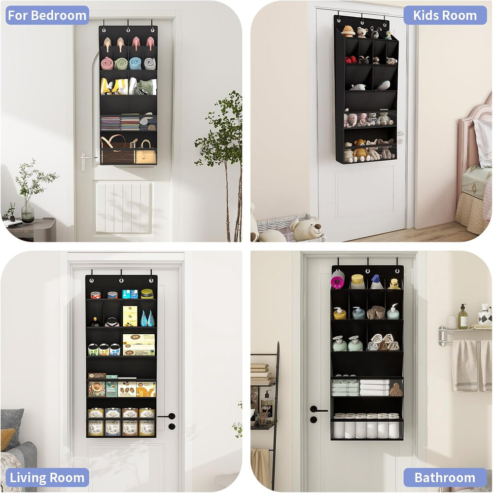 2 Pack Over the Door Shoe Organizers, Hanging Shoe Organizers Large Pockets