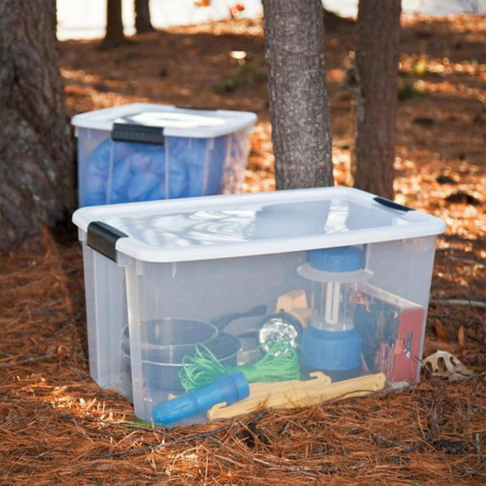 Sterilite Ultra Latch Box, 70 Quart, 4-Pack Bundled with 30 Quart, 6-Pack