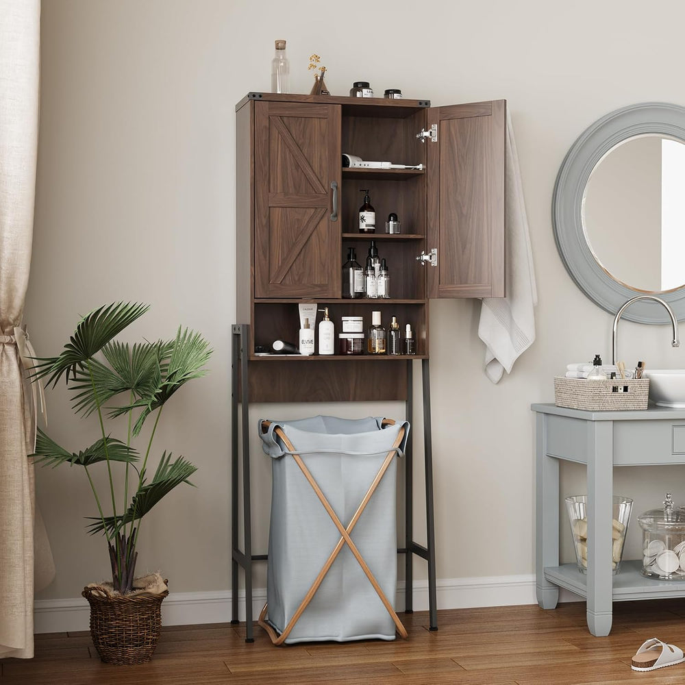 Vabches Over The Toilet Storage Cabinet with 2-Door Design Bathroom Organizer...