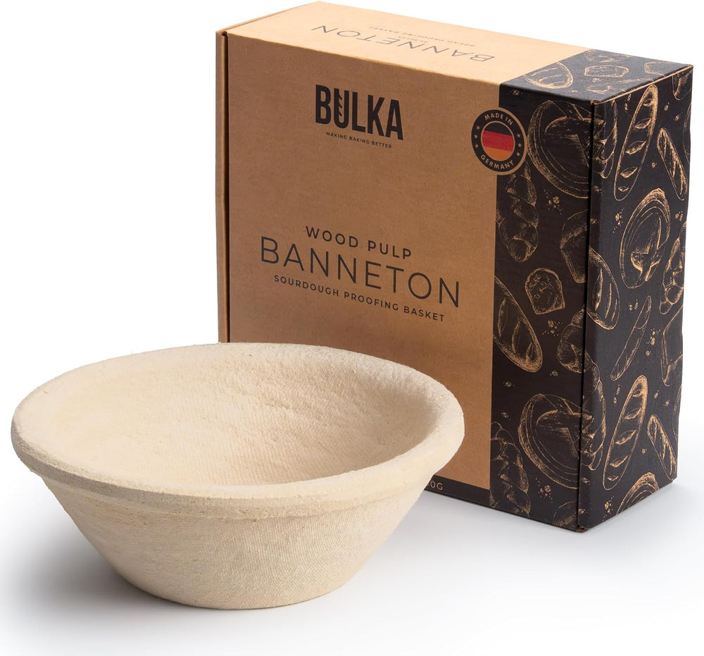 Bulka Sourdough Banneton Bread Proofing Basket Small 7" Round Smooth 500g